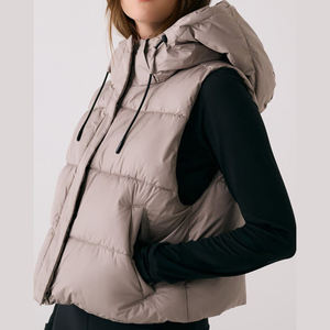 Chaleco Acolchado Grueso sin Mangas con Logotipo Personalizado para Hombre, Chaqueta de Invierno Informal Tejida de Alta Calidad al por Mayor - Product Image 5