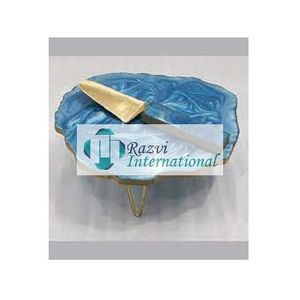 Thiết kế hấp dẫn xếp chồng lên nhau Glass resin bánh đứng với vàng cạnh trang trí bánh đứng Tặng bánh quảng cáo đứng - Product Image 2