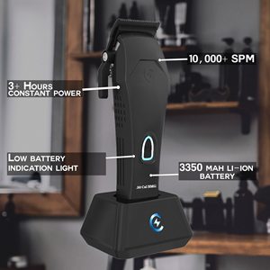 Tondeuse à cheveux professionnelle sans fil rechargeable avec moteur magnétique puissant, fonctionnement silencieux, coupe à zéro facile, style français - Product Image 5