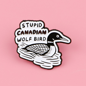 Pin de esmalte de aves y lobos canadienses divertidos, broche de ganso, insignias para solapa, accesorios para mochilas y ropa, regalos de joyería divertidos - Product Image 3