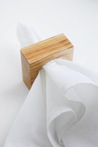 Rond de serviette en bois naturel rond décoration de table à manger mariage ménage anneau de serviette en bois - Product Image 4