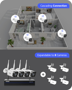 Système de caméra de sécurité sans fil <span class=keywords><strong>ANNKE</strong></span> 8CH 3MP, enregistrement 24/7, vision nocturne, 4 caméras WiFi CCTV P2P, compatible avec Alexa - Product Image 6
