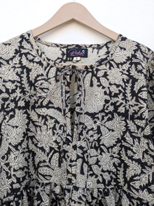 Mujeres Casual Verano Bohemio Floral Impreso Maxi Vestido Mano Bloque Impreso Nuevo Vestido Midi - Product Image 5