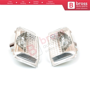 BSP907 2 ชิ้น ไฟเลี้ยวกระจกมองข้าง ฝาครอบเลนส์สีขาว ขวา+ซ้าย 71748253 71748252 สำหรับ MK3 - Product Image 2