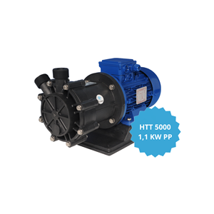Reliable magnetic turbine pumps model HTT 5000 PP with motor 1,1 kw IEC80 2P made of plastic for acid handling water pump - Product Image 2