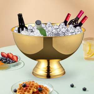 Antique design en acier mini bol à crème glacée design base poinçon bol champagne vin refroidisseur bol et utilisation à la main - Product Image 3