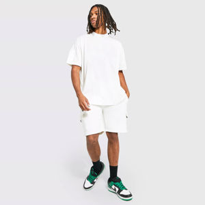 Streetwear été personnalisé hommes ensemble short haute qualité lavé à l'acide t-shirt et short grande taille ensembles pour hommes - Product Image 2