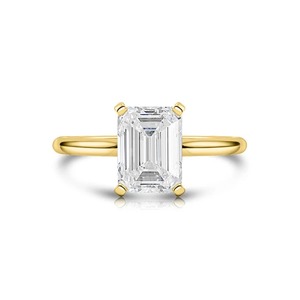 Beautiful E Color Emerald Cut Lab Grown Diamond <b>Ring</b> 925 Sterling Silver <b>Ring</b> Engagement <b>Ring</b> Gift for Her for <b>Men</b> & Women - Product Image 6