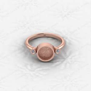 Superb Quality 925 Silver Bezel Round 8mm Blank Setting <b>Ring</b> Gemstone <b>Ashes</b> Resin Findings Wedding Gift Jewelry - Product Image 4