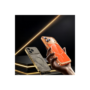 Coque M-Safe Orange Lugano pour iPhone 17 Pro, étui en silicone transparent, compatibilité avec le bouton de contrôle de l'appareil photo, protection du téléphone - Product Image 3