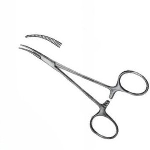 Producto en Oferta, Pinzas Hemostáticas Halstead Personalizadas, Curvas, 12 cm, Acero Inoxidable, Instrumentos Quirúrgicos Manuales, CE - Product Image 3