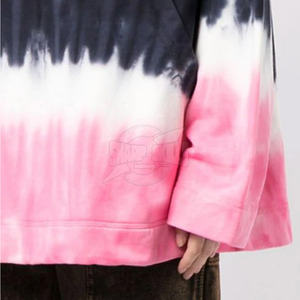 Sweat à capuche Tie Dye de couleur unie pour femme Tissu doux à séchage rapide pour l'hiver décontracté en plein air avec logo sur le devant - Product Image 6