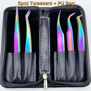 แหนบขนตาแบบกำหนดเองที่มีด้ามจับหัวใจแหนบต่อขนตาพร้อมที่หนีบขนตา - Product Image 5