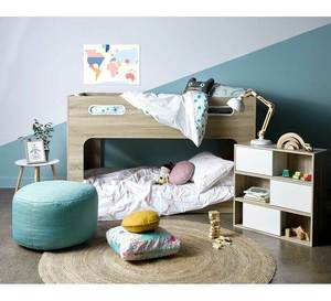 TRIHO THF-1058โมเดิร์นประหยัดพื้นที่การออกแบบที่เป็นของแข็งไม้เตียงสองชั้นสำหรับเด็ก - Product Image 2