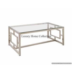 Fabricante de Mesa Central Color dorado Diseño elegante decorativo Color dorado Chapado brillante Muebles de aspecto lujoso hechos a mano - Product Image 5