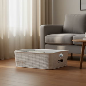 Stefanplast ELEGANCE High Wastebasket 36x29x13cm White Storage <b>Basket</b> - Product Image 3