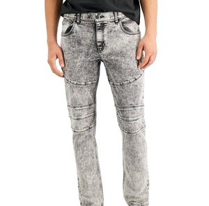 Pantalones Vaqueros Casuales de Mezclilla para Hombre, Diseño Personalizado de Moda, Corte Regular, Lavado Negro Vintage, Elásticos y Deportivos - Product Image 2