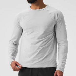 Chemise athlétique à manches longues pour hommes en gros | Chemise d'entraînement extensible et respirante pour la course, la gymnastique et le fitness - Product Image 5