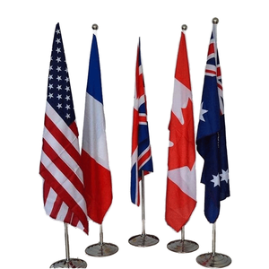 Bandera de Interior de poliéster 100d de publicidad barata Bandera de oficinas de lujo NACIONAL DE Camerún con soporte de poste - Product Image 1