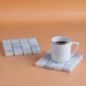 Authentic Indian Hand Carved Stone <b>Marble</b> <b>Coasters</b> Elegant Original Design for Drinks Factory Price Original Mats Pads - Product Image 4