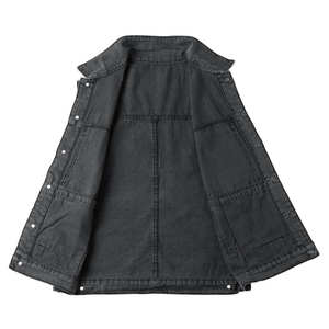 Denim gilet réglable nouveauté 2025 couleur unie respirant Oem Service classique 100% coton sans manches Denim gilet pour hommes - Product Image 4