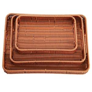 Bandeja Redonda con Asa para Frutas, Bebidas, Decoración del Hogar, Regalo para Eventos, Bodas, Cumpleaños, Decoración para Té, Desayuno, Picnic - Product Image 4