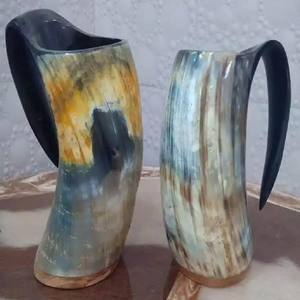 Jarra de cuerno vikingo para beber hecha a mano, jarra de cuerno Natural pulida para cerveza, cerveza, aguamiel, estilo Medieval, Bar para el hogar, artesanías de lujo - Product Image 4