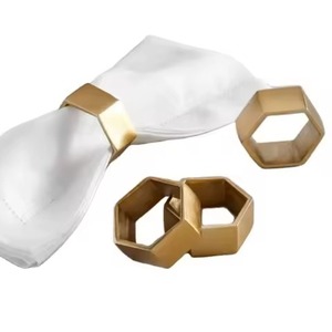 Anillo de Servilleta de Boda de Lujo, Excelente Calidad, Hecho a Mano, Porta Servilletas de Diseño, Acabado Dorado - Product Image 6