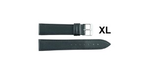 Bracelet de montre intelligent en cuir noir de luxe unisexe 8 XL avec boucle en acier inoxydable, bracelet de montre réglable et souple - Product Image 4