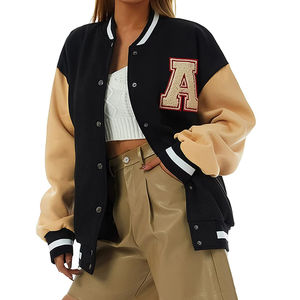 2025 <b>Vintage</b> Quilted Women Varsity <b>Jacket</b> Chenille Embroidery Patch Letterman <b>Jacket</b> for Autumn Winter Made By Isha Industry - Product Image 2