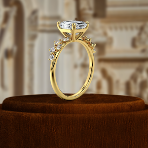 Bague de fiançailles en diamant taille Asscher 1 carat, certifiée IGI, bague en or 14 carats, cadeau d'anniversaire pour elle, bague de mariée en diamant de laboratoire - Product Image 6