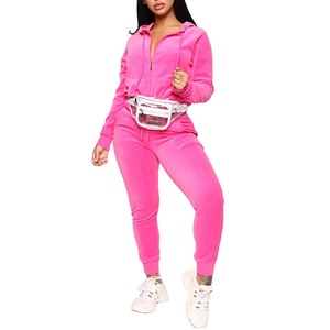 Conjunto de chándal con capucha liso unisex para mujer, chándal personalizado con logotipo de transferencia de calor, 2026 - Product Image 4