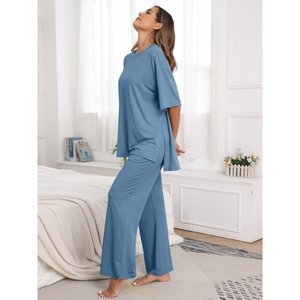 ชุดโยคะสองชิ้นสำหรับผู้หญิงเลกกิ้งออกกำลังกายสะโพกสีพีชกางเกงรัดรูปยกสะโพกเสื้อแขนสั้น - Product Image 5