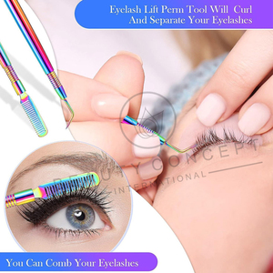 2 Pcs Eco-Friendly Stainless Steel Eyelash Lifting Separation Tools Good Seller Liquid Concept for Lash Lift Multi Color - Product Image 5