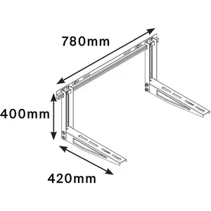 Support de climatiseur réglable Fischer Klima Klick 420 avec étagère pour un refroidissement confortable - Product Image 5