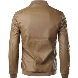 Veste de camionneur en cuir robuste pour hommes avec fermeture boutonnée sur le devant et deux poches poitrine pour un style western - Product Image 2