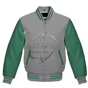 Vestes d'université de baseball pour hommes personnalisées OEM Entraîneurs d'hiver Manches en cuir polaire brodées en chenille avec support Style Streetwear - Product Image 2