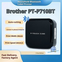 Brothers P-touch CUBE Plus pour machine à étiquettes PT-P710BT Nouvelle imprimante d'étiquettes automatique à plat pour la maison et le bureau