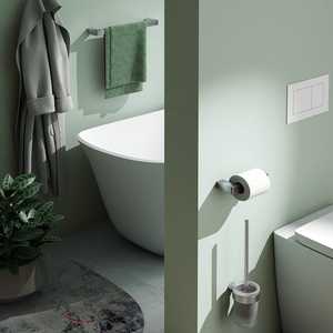 Porte-serviettes à charnière brossé Palazzo – Accessoires de salle de bain et toilettes élégants - Product Image 3