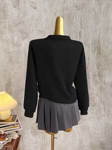 <b>Black</b> 460GSM Cotton <b>Fleece</b> Women's Hoodie Quarter Zip Pullover Acid Wash Jacquard Soft Anti-Wrinkle Breathable OEM Streetwear - Product Image 6