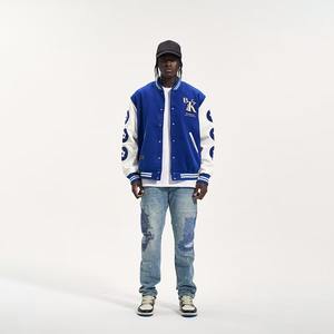 Chaqueta con letras de béisbol personalizada de alta calidad para hombre con parches bordados de chenilla bajo MOQ tela de lona estilo universitario - Product Image 6