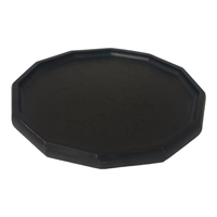 Plateau de service noir vintage antique, vente en gros en bois de manguier artisanal pour décoration de table de mariage, maison, hôtel, autres bougies