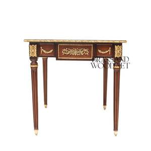 ชุดโต๊ะคอนโซลไม้คลาสสิกสุดหรู พร้อมลายทองเหลือง - Product Image 5