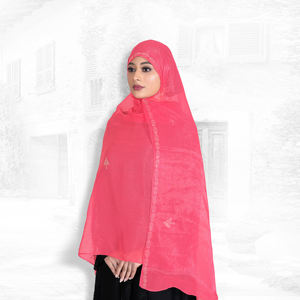 Hiyab de Chifón Fluido con Decoración de Pedrería y Bordes Limpios para un Look Elegante y Modesto en Invierno y para el Día a Día - Product Image 5