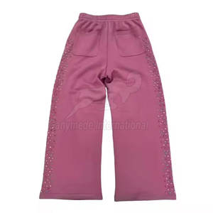 Pantalones Deportivos de Mujer para Invierno, con Pedrería, de Algodón Suave, Casuales, para Descansar, Ecológicos, Transpirables, con Cierre de Cordón - Product Image 2