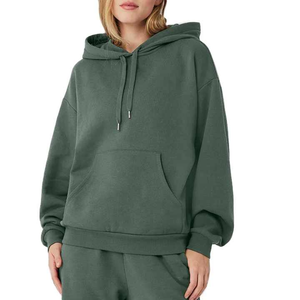 Sweat à capuche en molleton pour femme avec logo imprimé Style sport Sweat à capuche tricoté avec bras tombant pour femme - Product Image 4