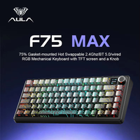 Clavier mécanique sans fil Aula F75 MAX avec écran TFT et bouton Clavier de jeu rétro-éclairé RGB en disposition 75%