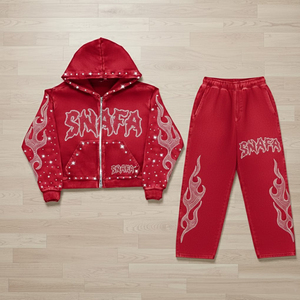 Survêtement de sport léger de qualité supérieure pour hommes avec strass, vêtements de jogging, tenue de sport pour hommes avec strass - Product Image 1