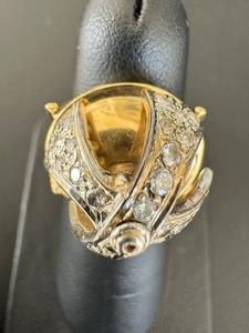 Anillo de diamante de moissanita chapado en oro sólido de 18 quilates para mujer, joyería de moda de calidad fina para compromiso de boda o regalo - Product Image 4