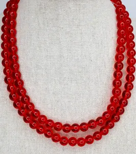 Cuentas de vidrio espaciador rojo arándano de alta calidad, suministro a granel al por mayor para fabricación de joyas y accesorios de bricolaje, cuentas de cristal de Murano - Product Image 4